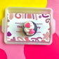 Pink Heart Swivel on Purple Valentine Cookie