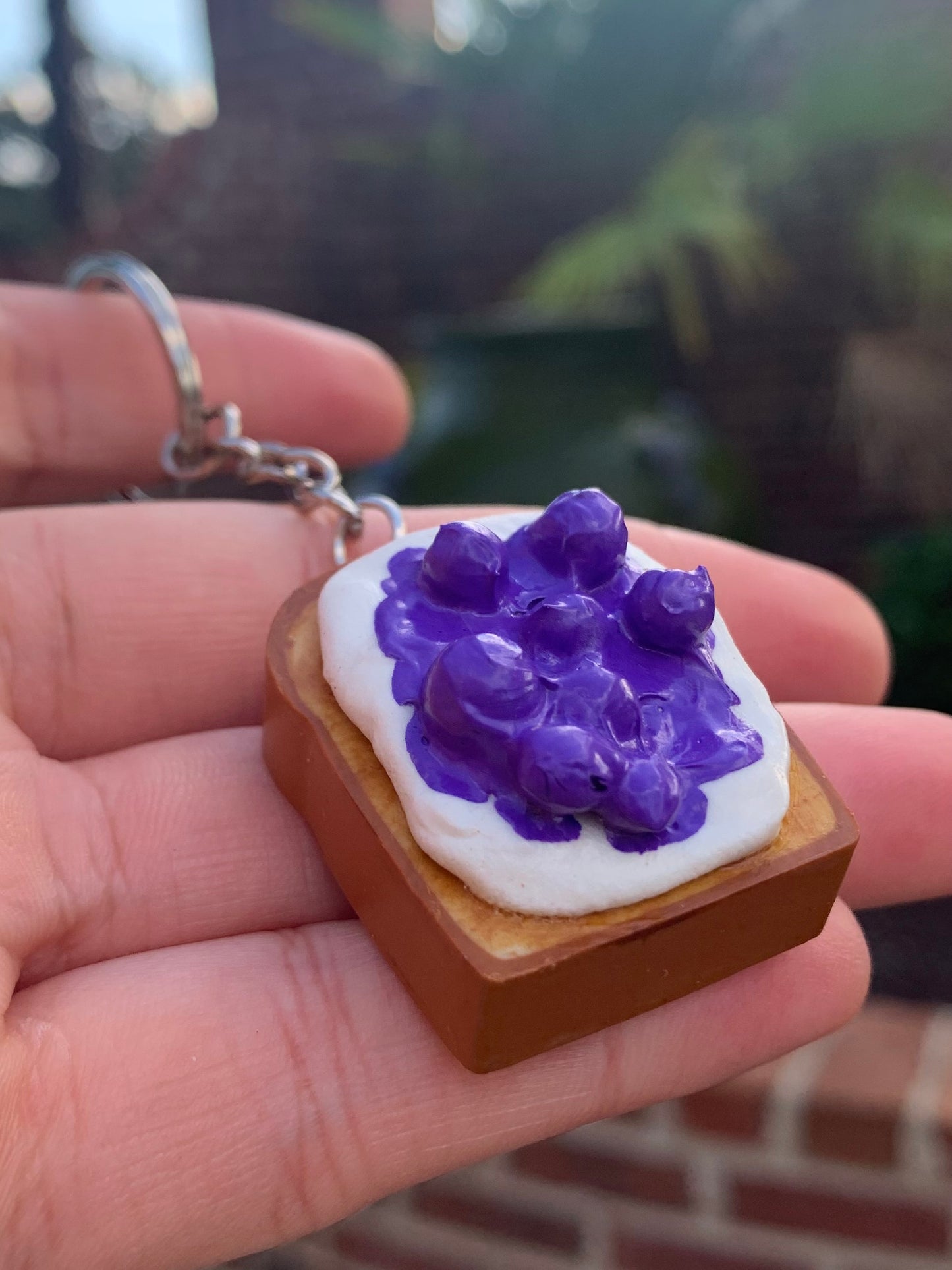 Blueberry with Ricotta Toast Keychain
