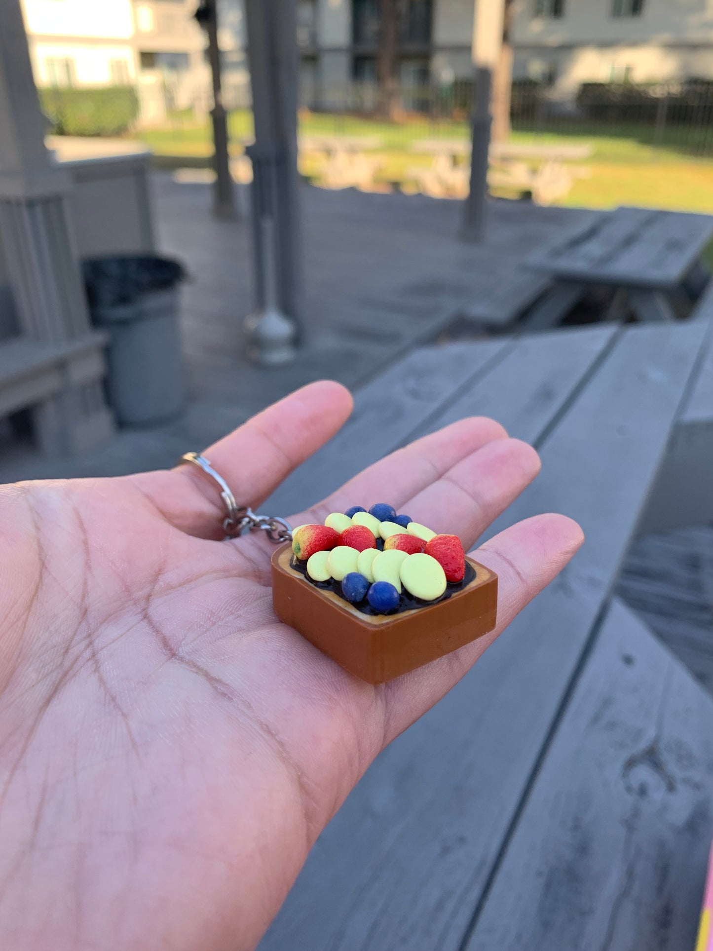 Nutella Topped with Fruit Toast Keychain