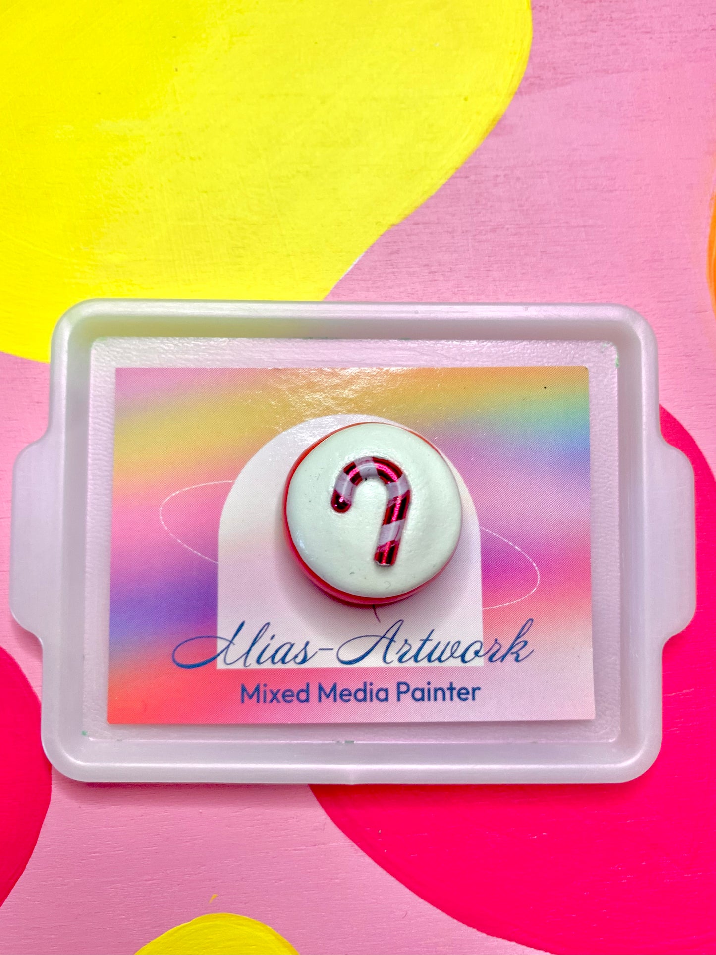 Red Candy Cane Cookie Magnet