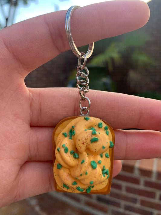 Creamy Garlic Shrimp Toast Keychain