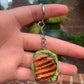 Open-faced Chicken Patty Keychain
