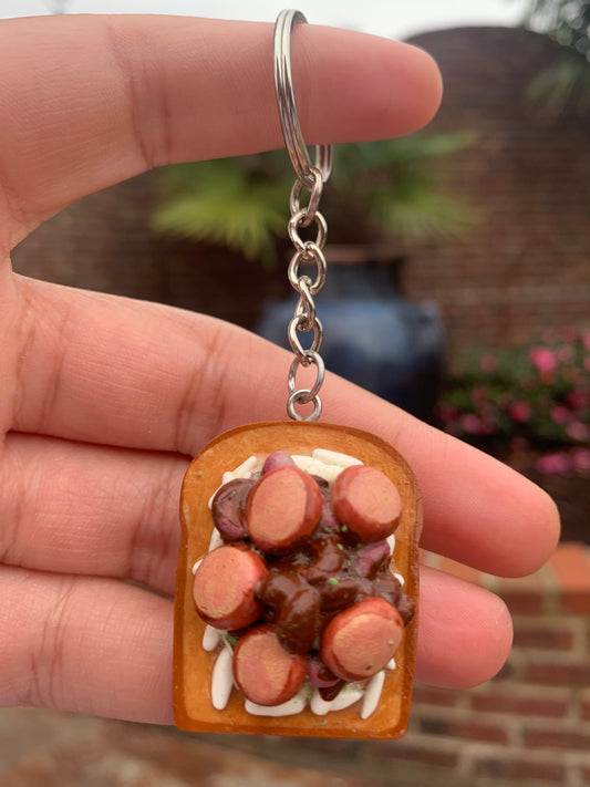 Red Beans and Rice Toast Keychain