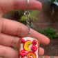 Peach and Raspberry Yogurt Toast Keychain