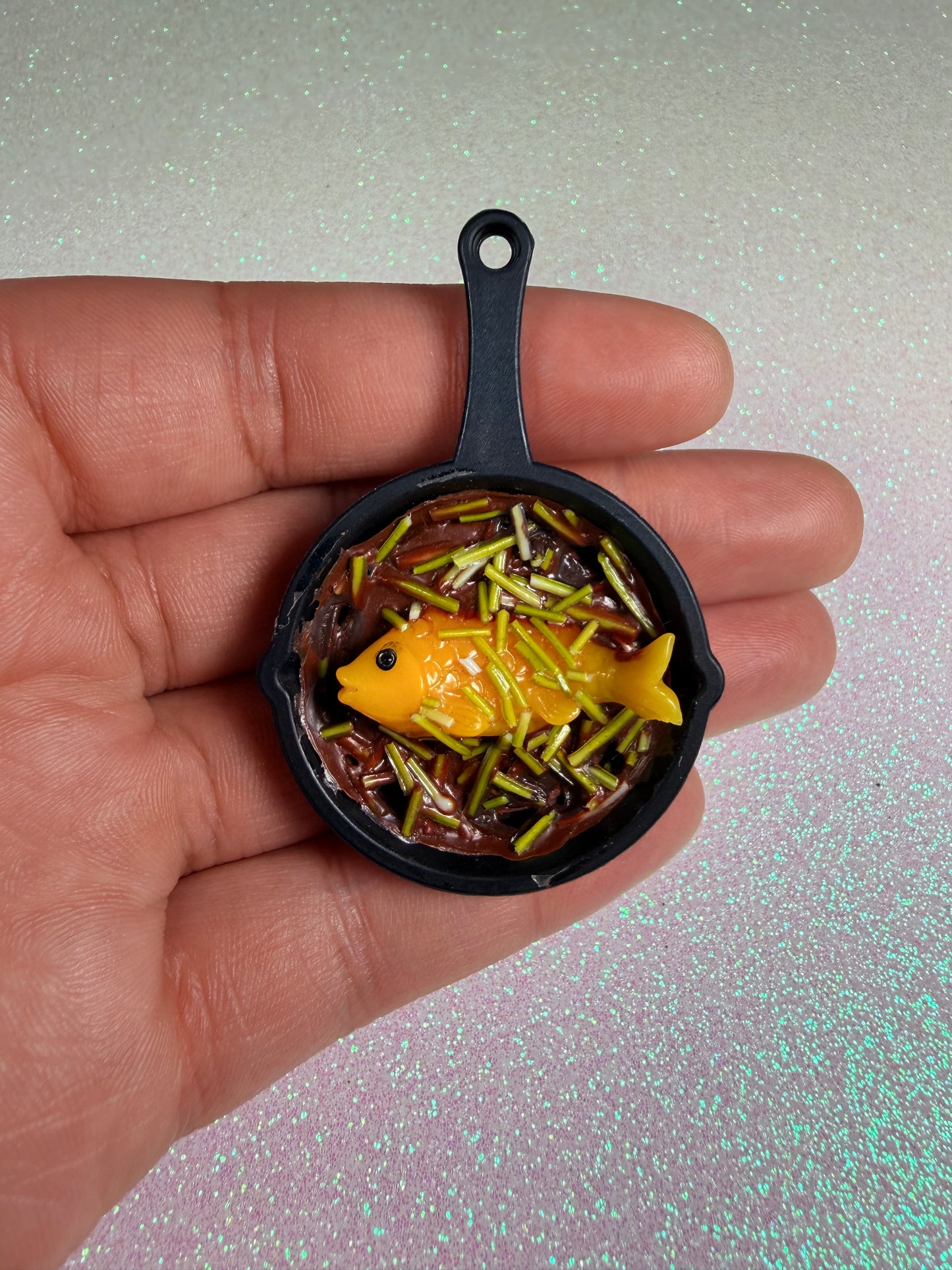 Steamed Fish Skillet Charm