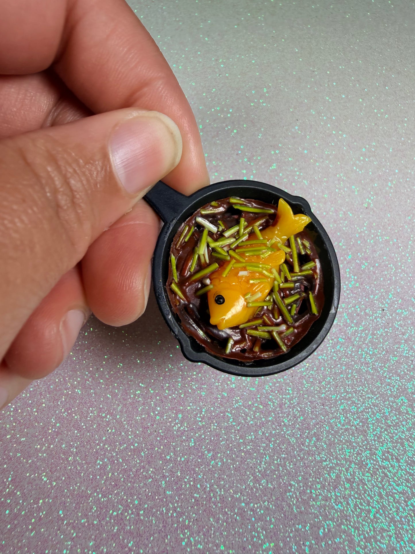 Steamed Fish Skillet Charm