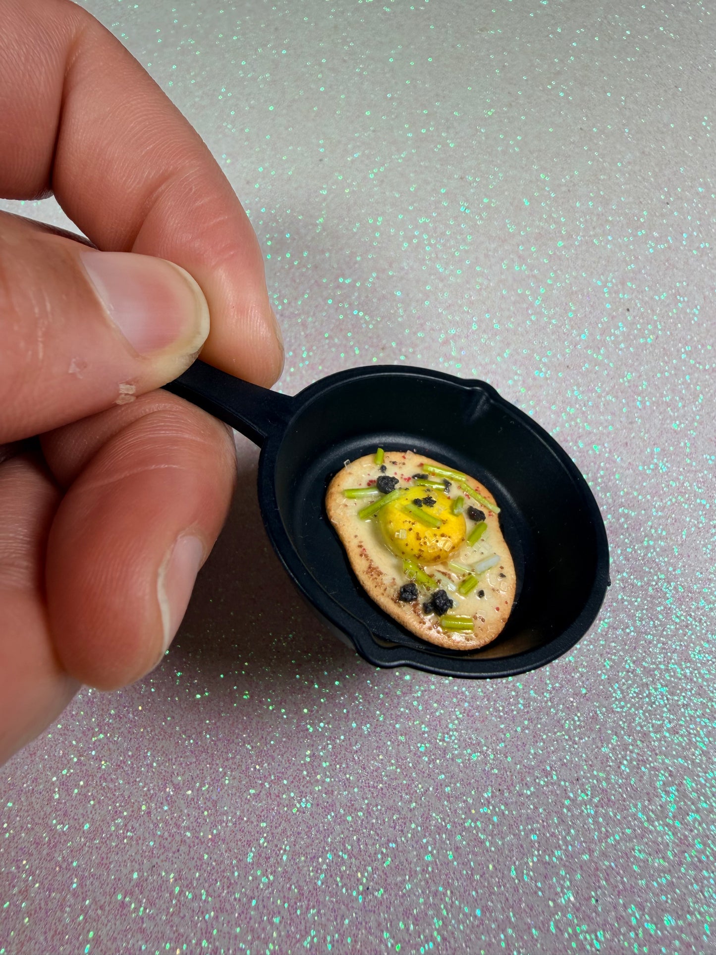 Fried Egg Skillet Charm