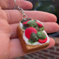 Tomato on top of Mozzarella Cheese Keychain