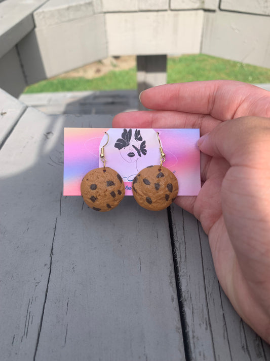 Chocolate Chip Cookie Earrings