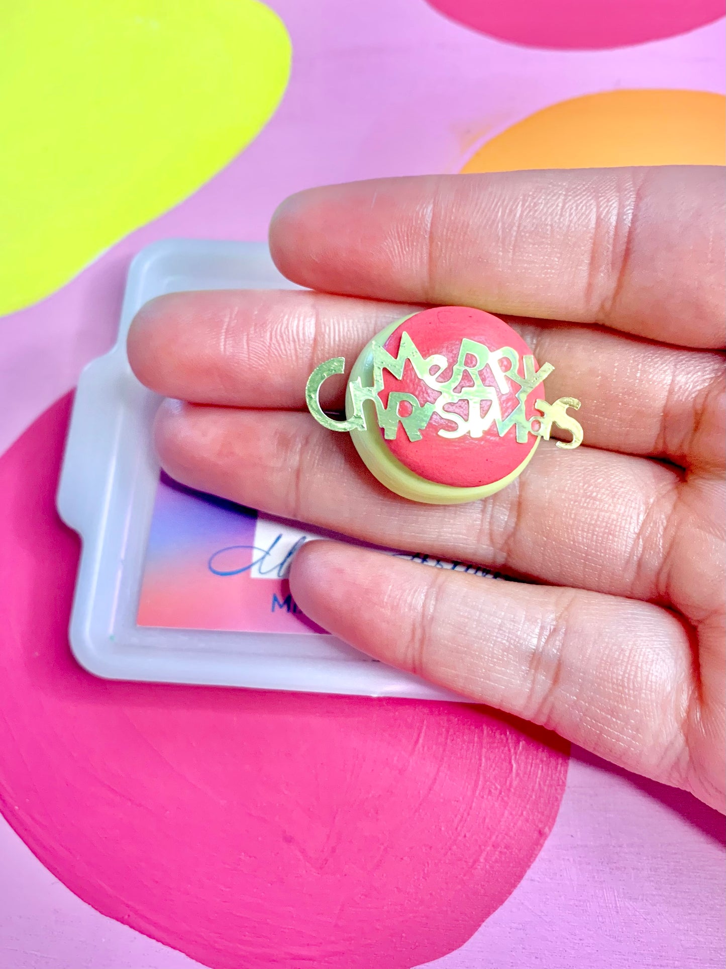 Red “Merry Christmas” Cookie Magnet