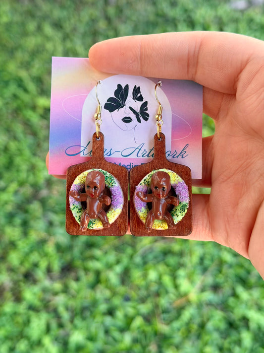 King Cake Charcuterie Board Earrings
