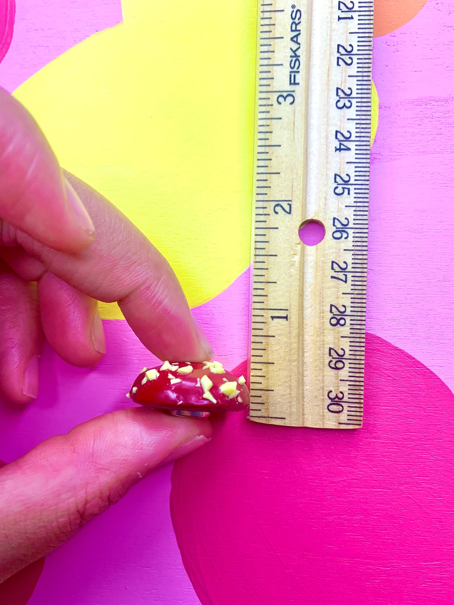 Lemon Raspberry Dipped Cookie Magnet