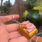 Open-faced Turkey and Cheese Sandwich Keychain