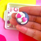 Pink Heart Swivel on Purple Valentine Cookie