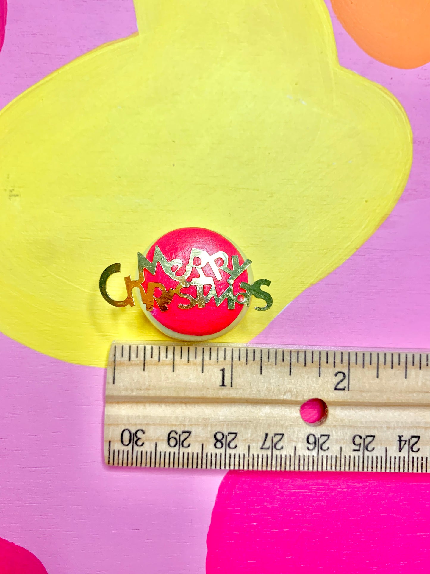 Red “Merry Christmas” Cookie Magnet