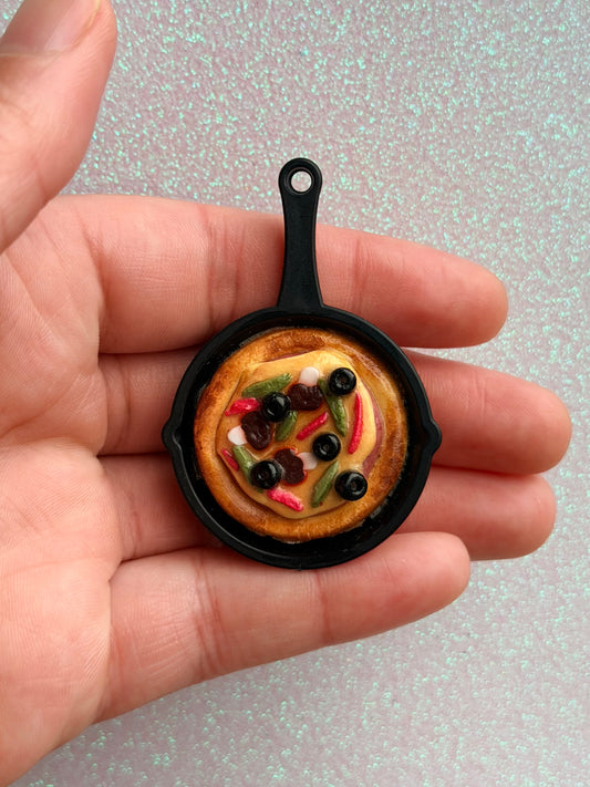 Supreme Pizza Skillet Charm