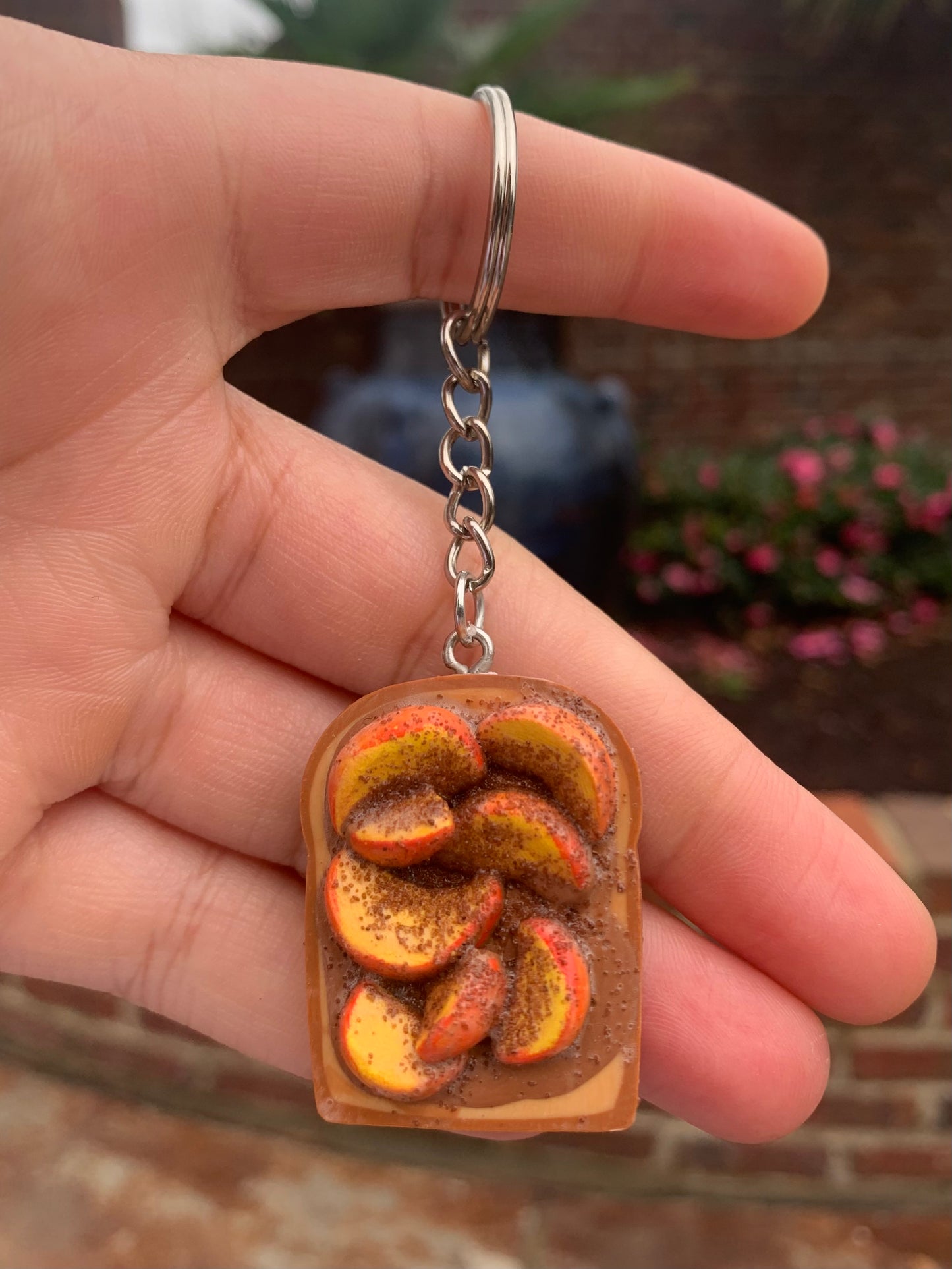 Cinnamon Peaches Toast Keychain