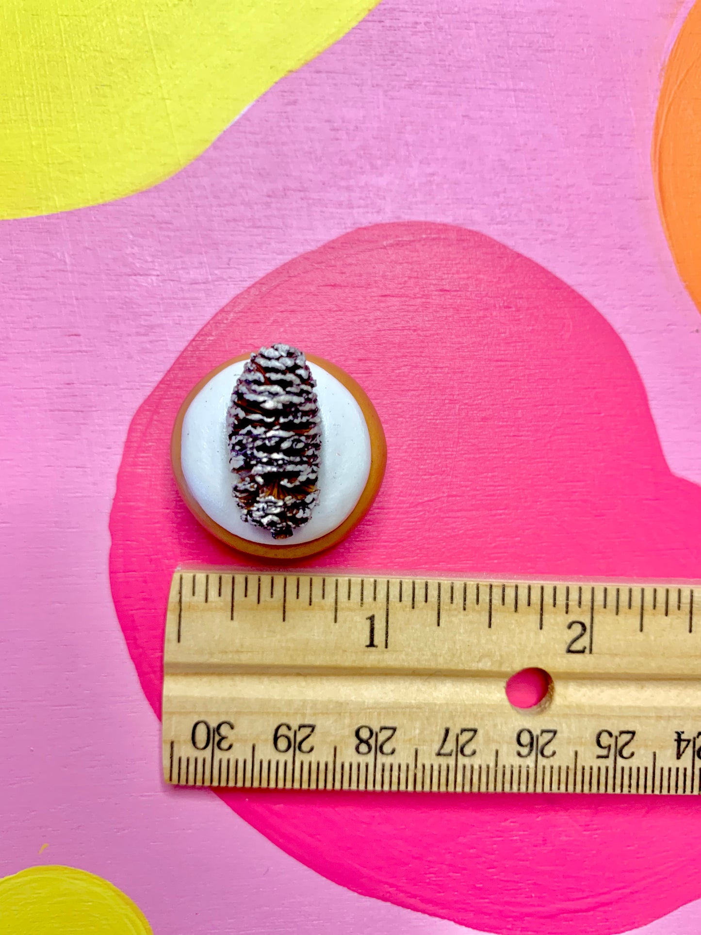 Winter Pinecone Cookie Magnet