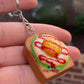 Egg with Sriracha Toast Keychain