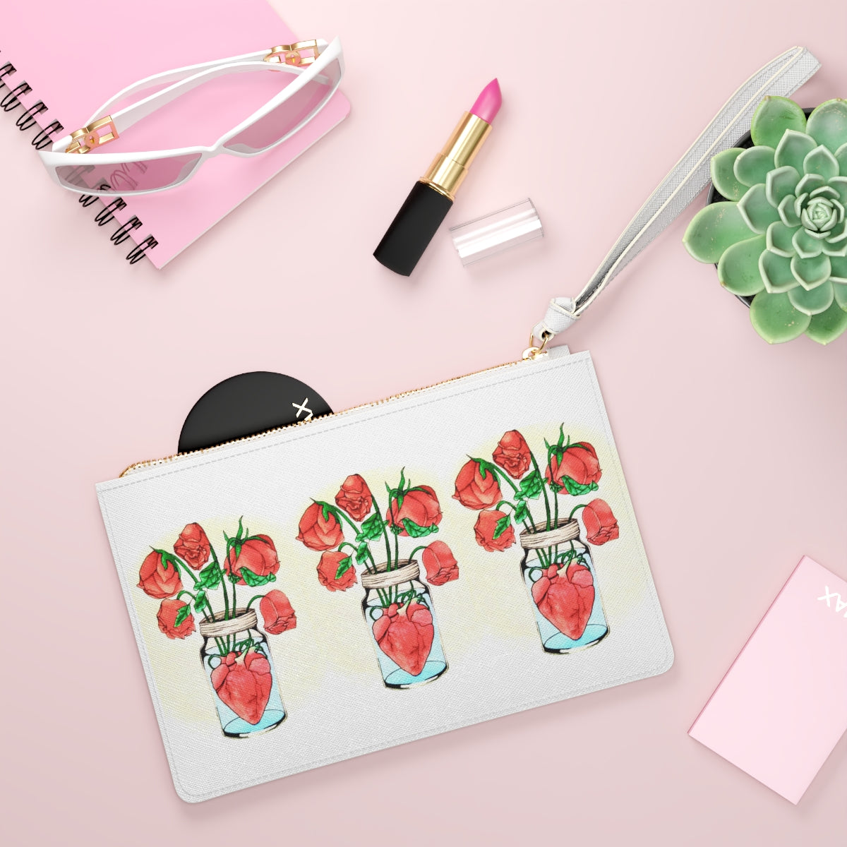 Heart in Jar- Clutch Bag