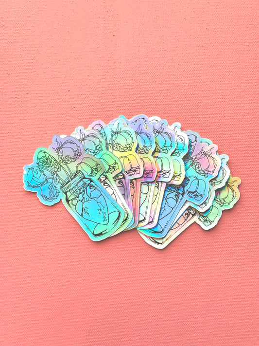 Colorful roses stickers